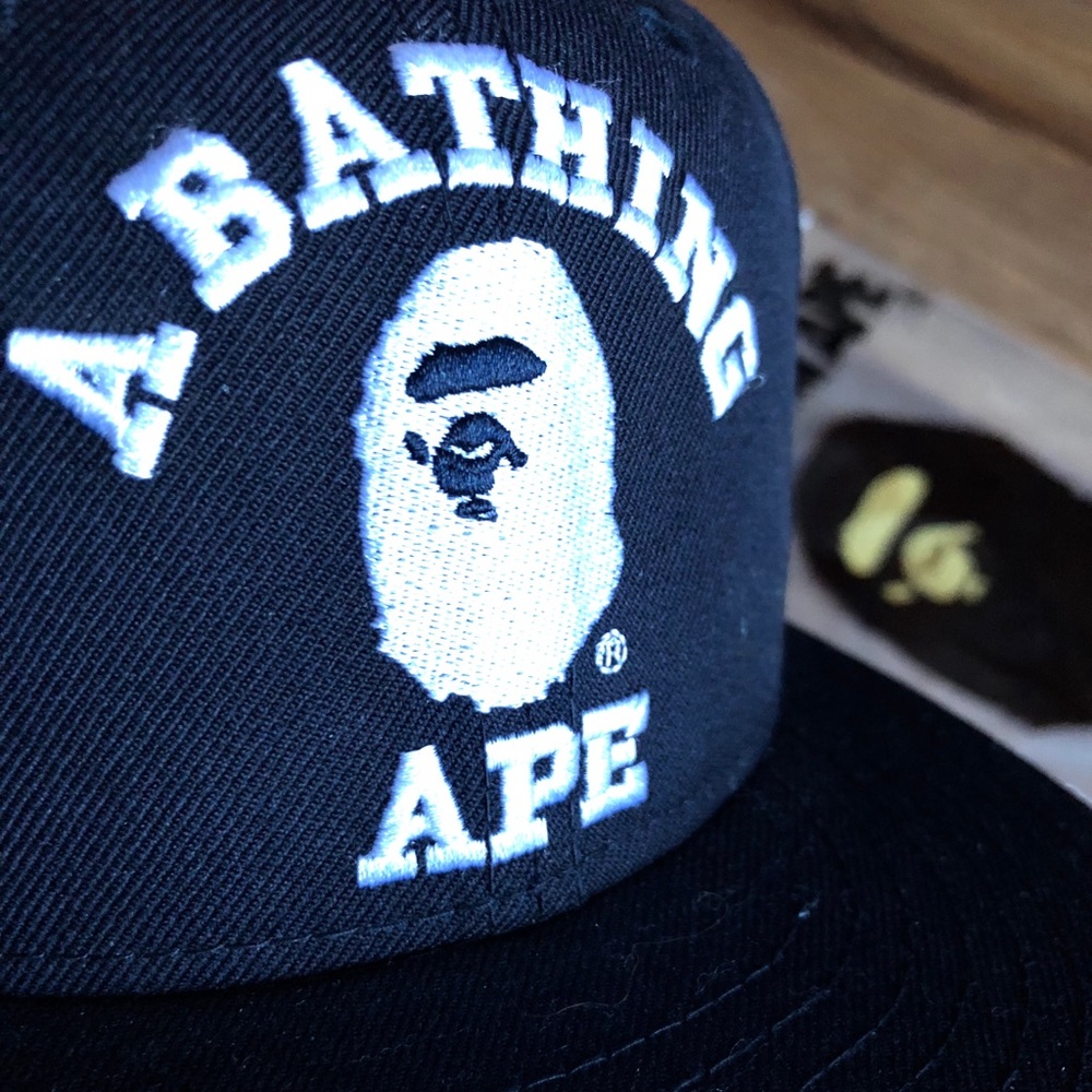 Bape Navy Blue fitted Hat